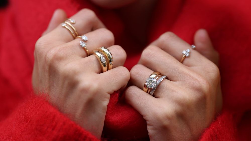 Diamond rings from The Clear Cut.