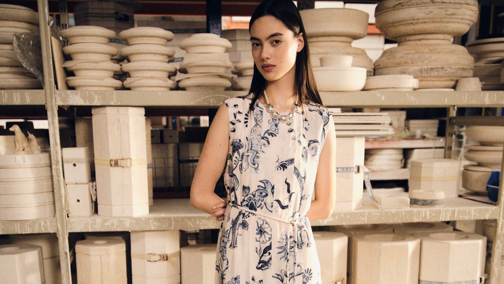 A look from the Scotch & Soda x Royal Delft collection.